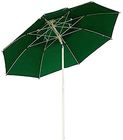 CMJSGG Sonnenschirm Garten 2,2m Grün Gartenschirm mit Kurbel, Outdoor-Sonnenschirm für Strand/Pool/Terrasse, UV-Schutz, 8 Streben