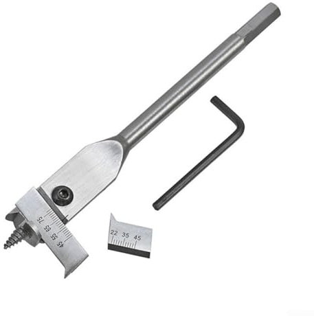 Adjustable Spade Bit Tool Expansive Flat Woodworking Boring Drill Bit Set For All Types Of Wood(22-75mm)