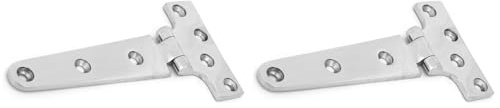 Scharniere für Tore aus Edelstahl, Verdicktes T-Typ-Scharnier Bootstor-Scharnier Verdickte T-Form Boot Guss Scharnier Home Tür Tor Zubehör für Boot, Yacht, Fenster (151 * 75 * 4.5mm)