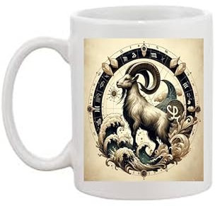 Tazza con segno zodiacale Capricorno con caratteristiche forti