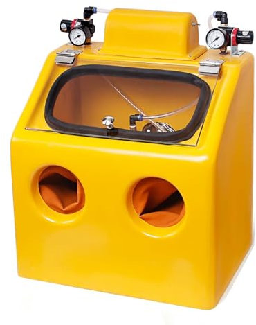 MVXBICIA Sableuse portable pour cabine de sablage – Pédale de contrôle pour enlever la rouille du métal et nettoyer les impuretés
