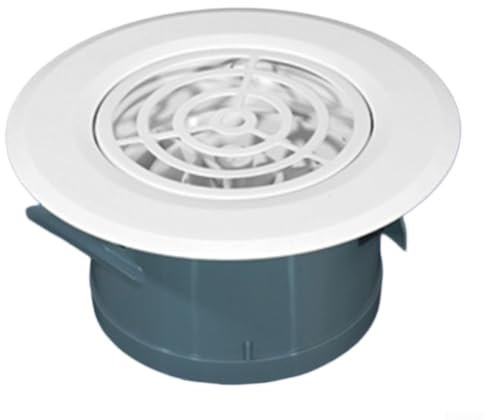 Oniissy Round Air Vent 75/100mm Ceiling Diffusers Grill Cover Wall Extractor Fan Vent for Wall Extractor Fan Bathroom Kitchen Living Room Ventilation White ABS Stainless Steel(100MM)