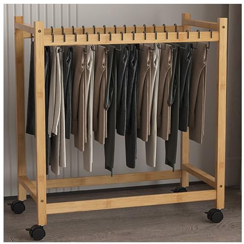 Hosenbügel aus Holz mit Schalhalter, platzsparend, für Jeans, Hosen und Schals