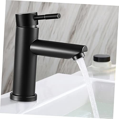 Gadpiparty Single Hole Sink Faucet Lever Handle Sturdy Stainless Steel Polished Surface Ceramic Valve Core for Bathroom Kitchen