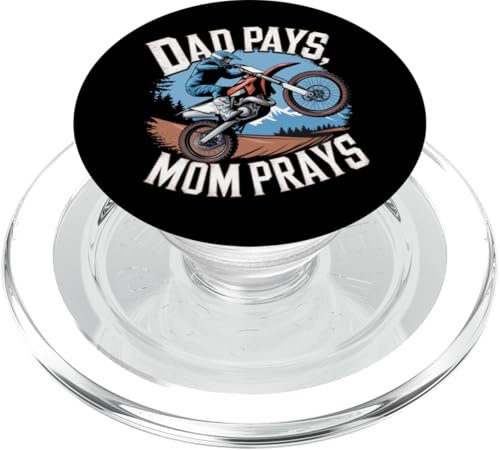 Papa paie maman prie pour faire du vélo tout-terrain PopSockets PopGrip pour MagSafe