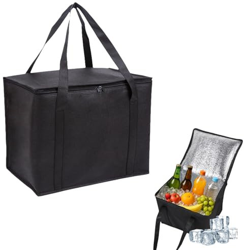 Zephyra Borsa Termica 35L Pieghevole, Grande Borsa Frigo Isotermica Impermeabile per Picnic, Campeggio, Viaggi, Spiaggia, Auto, BBQ