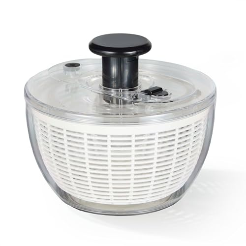 CAROTE 3.8 Qt Salad Spinner Small Lettuce Spinner Plastic Vegetable Fruit Washer, Vegetable Cleaner Salad Cleaner Lettuce Washer, Non-Slip Base, BPA-Free