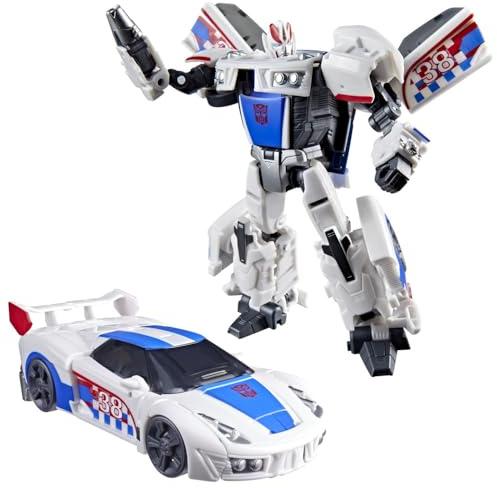 Transformers Age of the Primes Smokescreen, Deluxe Class 5.25-inch Converting Action Figure, Robot Toys for Ages 8+