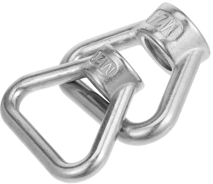 Sosoport 2 Pezzi Triangolari in Acciaio Inossidabile e Anelli di Sollevamento Resistenti per Uso Industriale Marittimo e Progetti di Costruzione