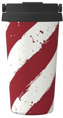 Mexpekil Tasse à café isotherme de voyage avec couvercle étanche drapeau américain américain pour boissons chaudes 500 ml