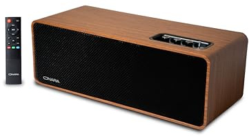 Onara Copper Bookshelf Speakers | 50W RMS Powered Bluetooth 5.3 Desktop Stereo System with Subwoofer Line Out | HDMI ARC, Optical, AUX, USB Inputs | Wooden Enclosure