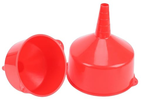 Yanmis Embudo de Plástico de 2 Uds, Juego de Embudo de Aceite de Boca Ancha de 2L y 4L para Experimentos Científicos de Coches de Cocina
