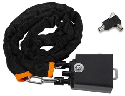 AIFILLE Antivol universel pour volant de voiture – Haute sécurité antivol avec corde en acier résistant aux coupures et matériau ABS, installation facile pour la plupart des voitures, noir