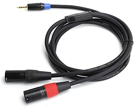 ZAICOLER Cable de XLR Macho a Macho de 3,5 Mm Fuente de Línea Duradera para Amplificador de Potencia Mezclador, Adecuado para Consolas de Mezcla y Amplificadores de Potencia, Material de PVC de para