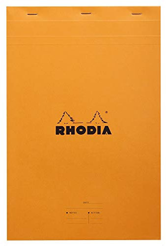 Rhodia 19400C - Block Meeting No. 19 DIN A4+, mit Vordruck, Date/Notes/Action, 40 Blatt abrennbar, 80g, Orange, 1 Stück