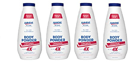 Ammens Body Powder Original – Talc-Free Clean Formula, All-Day 4X Strong Protection, 11 oz (Pack of 4)