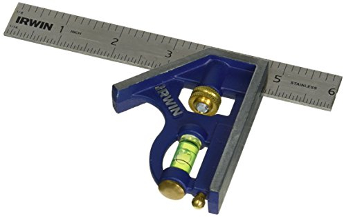 IRWIN Tools Combination Square, Metal-Body, 6-Inch (1794468), Blue