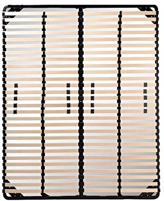 Sommier à Lattes Résistant - fermeté réglable 180 x 200 cm Noir