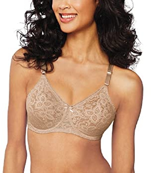 Bali Women's Lace and Smooth Underwire Bra, Nude,36C