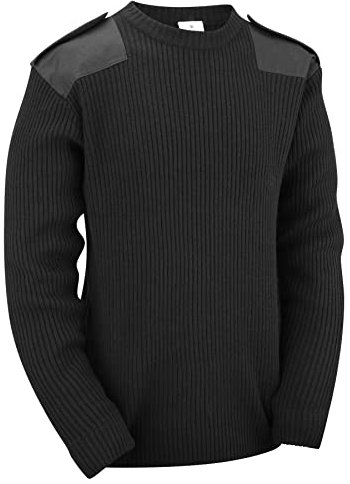 OUTBOUND Suéter (Jersey) Estilo ejército/Seguridad para el Hombre (L, Negro)