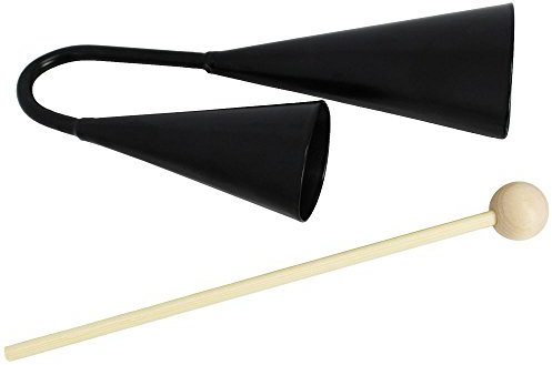 A-Star zweifarbige Doppel-Samba-Agogo-Glocken aus Metall mit Holzschlägel