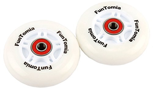 2X FunTomia LED Leuchtrollen für Waveboard inkl. ABEC-9 Kugellager/Rollen Ersatzrollen