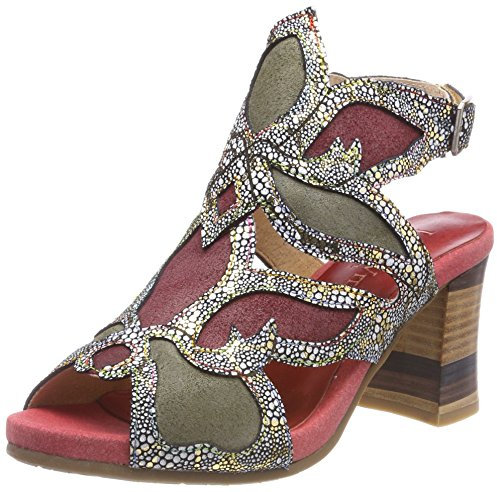 Laura Vita Damer Ceclesteo 028 peeptoe sandaler, Röd roouge - 42 EU