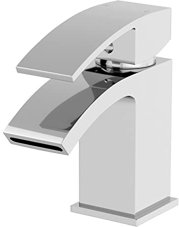 Architeckt® Osmo Bathroom Basin Sink Mixer Tap Cloakroom Mini Mono Modern Square Single Lever Handle Faucet for Sinks, Chrome