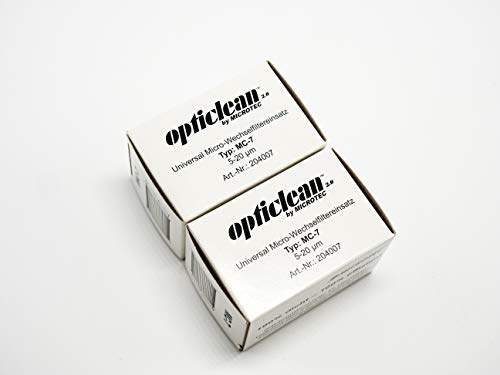 2 Stk. Microtec® opticlean Filtereinsatz MC-7 | 5-20 µm | der innovative und effiziente Heizölfilter | hervorragende Filtereigenschaften | Vorbeugung von Störungen und Reparaturen | mit Dichtring