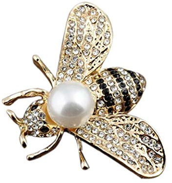 Culer Abeille Cristal Insectes Brooches Themed Perle Broche Mode Animal Nacre Broche