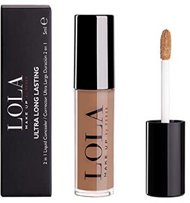 Lola Make-up Flawless Satin Ultra Long Lasting 2 in 1 Concealer, cremig glatt, schwerelos, angereichert mit Berryflux Vita Hydrolipid-Filmbarriere, Nr. 7 – Medium