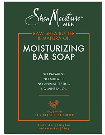 SheaMoisture Men Bar Soap Cleanser to Clean and Hydrate Skin Moisturizing, Creamy Vanilla Bean, 8 Oz, 2 Count