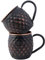 Staglife Tazas negras de cobre puro de 16 onzas para agua potable, regalos para él y ella en aniversario, tazas de cobre auténtico para mulas de Moscú, hechas a mano, sin forro, juego de 2
