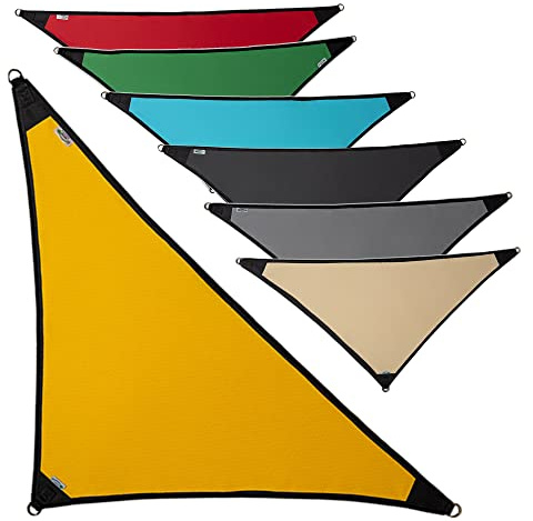 freigarten.de Voile d'ombrage imperméable, protection solaire, 100 % protection contre les UV, triangulaire, 2 m x 2,0 m x 2,8 m