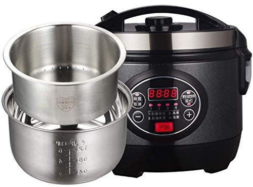 OQHAIR Cuiseur à Riz programmable Intelligent 3L Digital Food Steamer Low Removal Sugar Digital Programmable Rice Cooker & Food Steamer (Couleur : Blanc) (Noir)