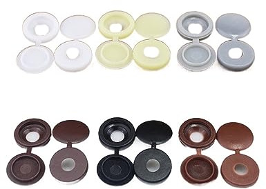 NORAZE 100Pcs Car Screw Cap Plastic Decorative Nuts Cover Bolts Fold Snap Protective Cap Button Screw Cover (Color : Dark Grey-100pcs, Size : 13X5mm)