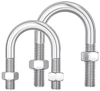 SYDARSYN Pernos en U con Tuercas Acero Inoxidable U-Pernos para Tubería M8x48mm (2 Piezas)