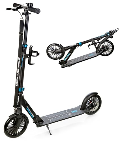 Raven Scooter, Roller, Tretroller, Kinderroller, Cityroller Viperion 200mm mit Scheibenbremse, Dämpfung, Klingel, Flaschenhalter