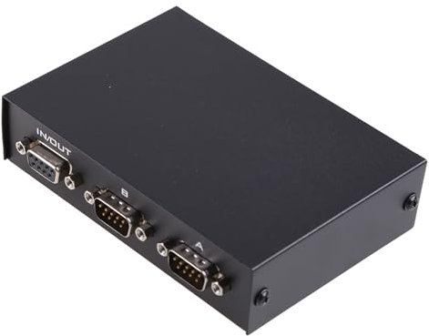 RS232 Manual Switch DB9Pin Serial2 Inputs 1 Output Switch Selectors Box Metal Housing Rs232 Switch Box