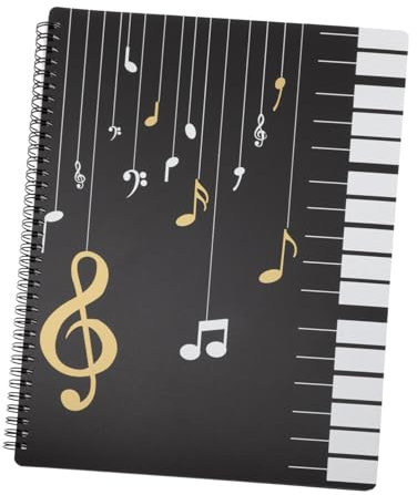Toyvian Mehrschichtige A4 Notenmappe Aus Robustem Material Musikdateiordner Mit 60 Blatt (120 Seiten) Transparent Schwarz Für Musiker Und Büroumgebung
