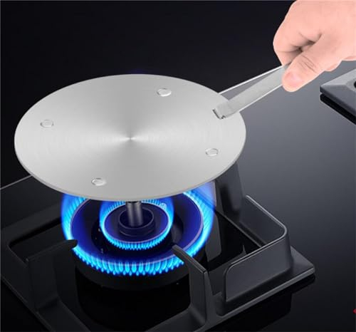 Wärmeverteiler für Gasherd, Elektroherd, Lifenergric Induktionsplattenadapter, Edelstahl-Induktionskochfeld-Adapterplatte für Milch, Kaffee, Herd, 24 cm