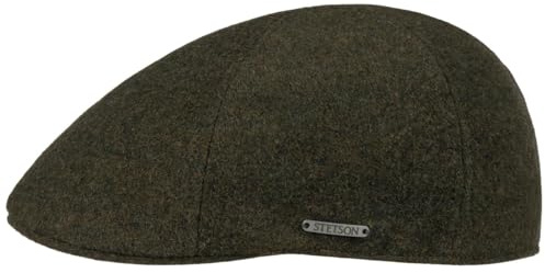 Stetson Texas Wool Gatsby Cap Schirmmütze meliert einfarbig Herren Herbst Winter