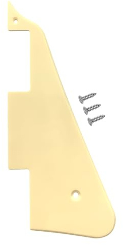 Musiin Electric Guitar Pickguard Modern Style Standard with Screws Compatible with LP Guitar (Single Layer Cream Yellow)