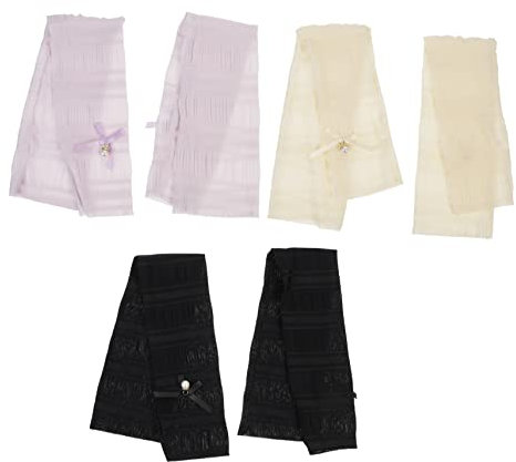 BESPORTBLE 2 Sets Kühlende Armstulpen Uv-Schutz Für Damen Sonnenbrand Atmungsaktiv Schweißabsorbierend Modischer Spitzenstoff Für Outdoor-aktivitäten 3 Paar X 2