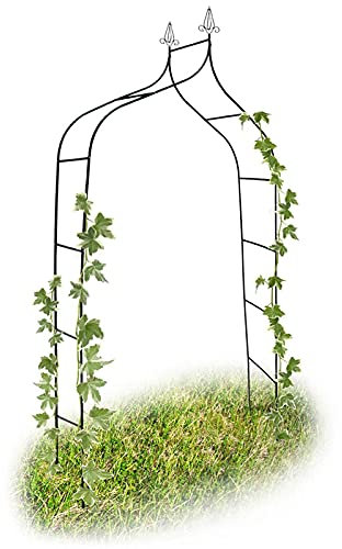 Arco da giardino in metallo per varie piante rampicanti, decorazione per interni ed esterni, resistente alle intemperie, per padiglione, ingresso, rose, archi per matrimoni, celebrazioni, ausili per