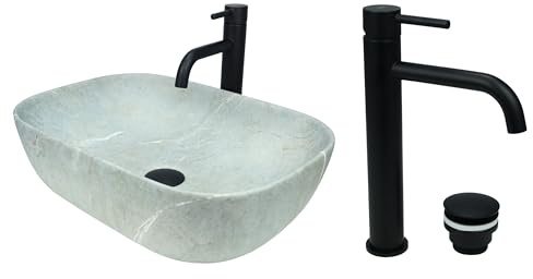 GTM Design Vasque à Poser Salle de Bain - Lavabo Salle de Bain - Vasque a Poser - Evier Lave Main - Lavabo Wc - Modèle 5