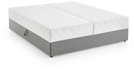Atlantic Home Collection Stauraum- Boxbett Belina ohne Kopfteil, Hellgrau