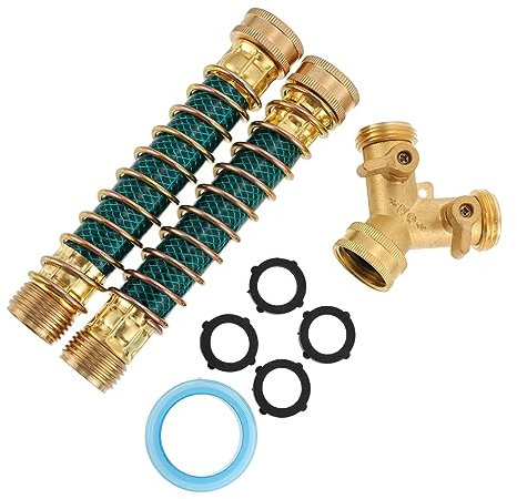 KITANDOVE Y Förmiger Gartenschlauch Verteiler 2 Wege Adapter Für Wasserhahn Schlauchanschluss Für Effektive Gartenbewässerung Ideal Für Pflanzen Und Blumenpflege