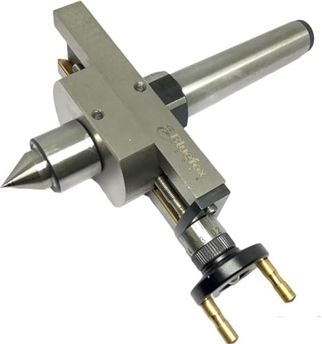 ZAPTON MT2 Introducing The Taper Turning Attachment With Revolving Live Center For 2MT Lathe Machines | for Off-setting Lathe's Tailstock| Hardened Point | 2 Handle Rotational | Precise 0.75mm