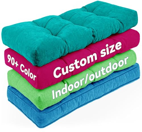 WLXFF MaßGeschneiderte Sitzkissen Bank, getuftetes Bankkissen, Erkerfenster-Sitzkissen, verstärktes Schaumstoffkissen mit Paspel, stützender Lift für Sofa,8CM